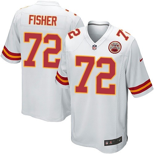 Youth Limited Eric Fisher Nike Jersey White Road - #72 NFL Kansas City Chiefs